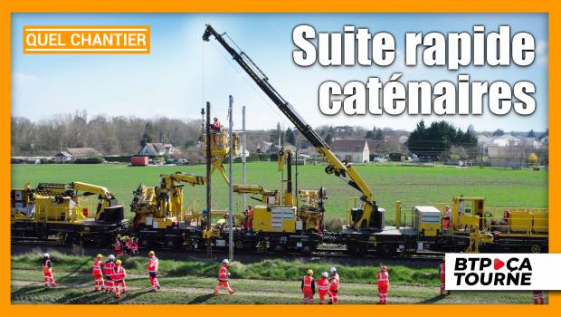 [Vidéo] Suite rapide caténaires : le train-travaux à grande vitesse