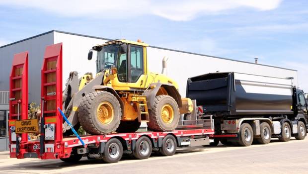 Remorque Nooteboom à 3 essieux centraux