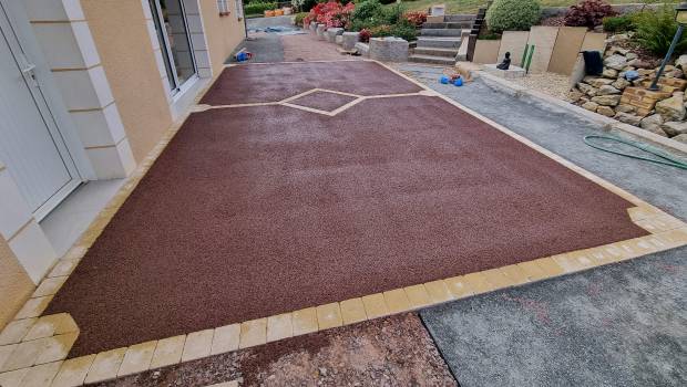 Du béton drainant au service d’un chantier résidentiel