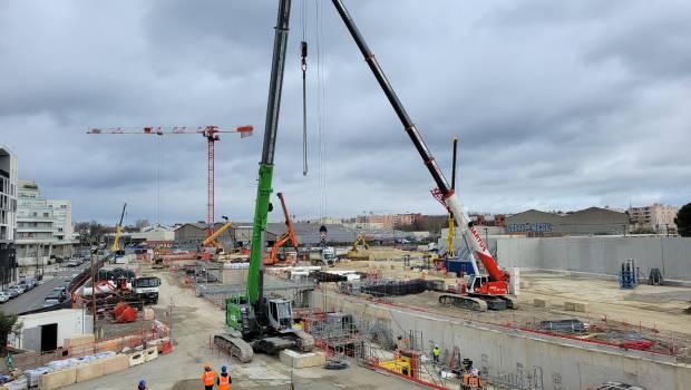 Métro de Toulouse : la station Montaudran Gare – Piste des Géants est en chantier