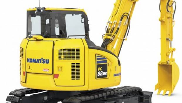 La midi-pelle Komatsu PC88MR-11 dévoilée à Intermat