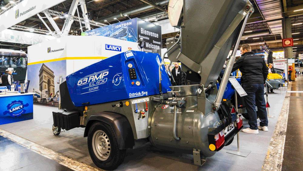 Lancy : un concept de machine à projeter électrique « Blue Power » pour révolutionner le marché de la façade