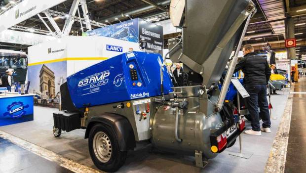 Lancy : un concept de machine à projeter électrique « Blue Power » pour révolutionner le marché de la façade