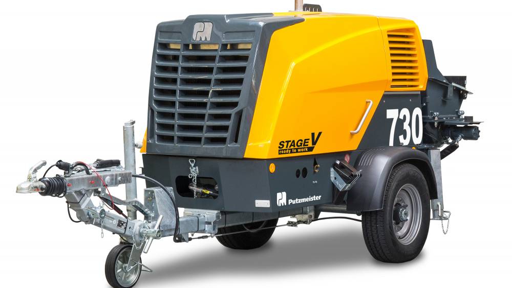 Putzmeister : la pompe à béton tractable P 730 présentée en France en version électrique
