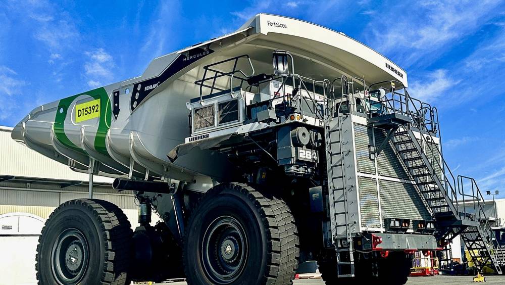 Le Liebherr T 264 à hydrogène de Fortescue en piste