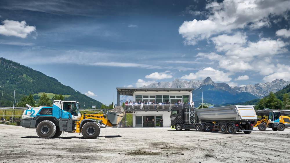 Liebherr présente la première chargeuse à pneus 100% hydrogène