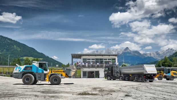 Liebherr présente la première chargeuse à pneus 100% hydrogène