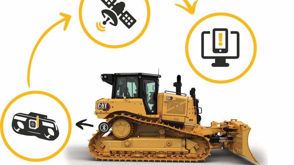 Un capteur d'usure sur les chenilles Cat