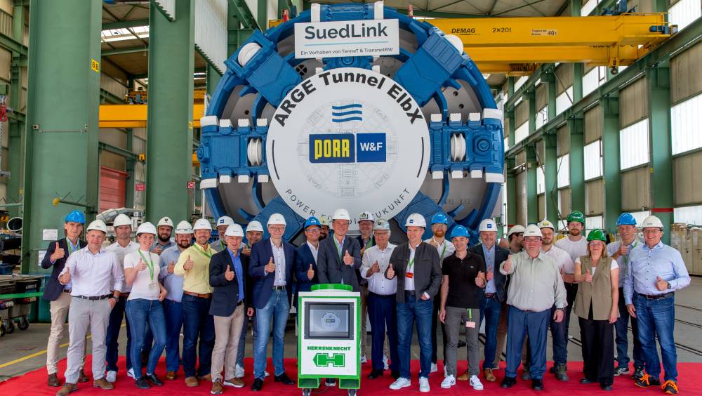 Un tunnelier Herrenknecht sous l'Elbe