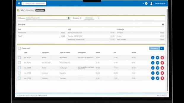 MCS simplifie la gestion des feuilles de temps
