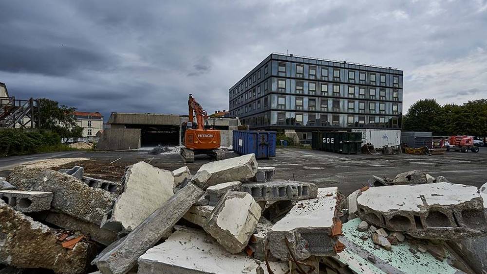 Valodem démolit 4 bâtiments de l'ex siège d'Enedis à La Rochelle