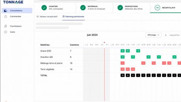 Tonnage, le courtier en granulats