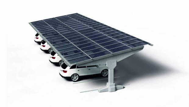 Altens propose des ombrières photovoltaïques en monobloc béton