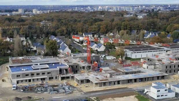 Tours : Bouygues Construction poursuit les travaux du 1er hôpital psychiatrique bas carbone