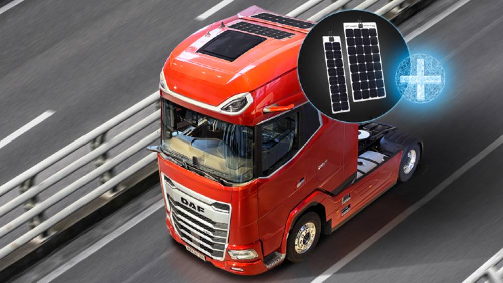 DAF imagine des panneaux solaires sur les camions