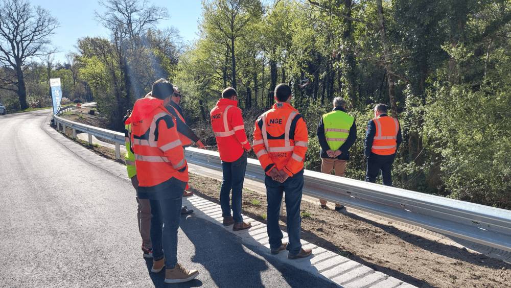 Après les travaux d'urgence réalisés par NGE, la RD 59 a rouvert
