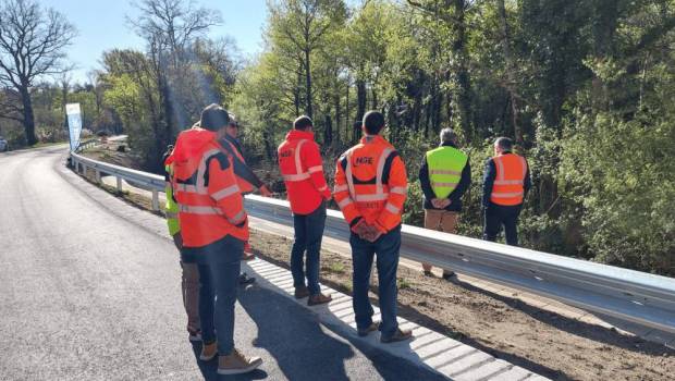 Après les travaux d'urgence réalisés par NGE, la RD 59 a rouvert