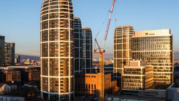 Liebherr façonne la dernière tour Skypark à Bratislava