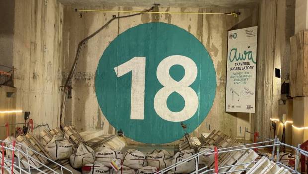 Awa a percé le tympan de la future gare « Satory »