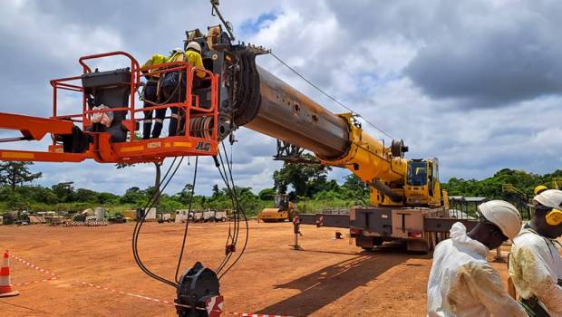 Une grue Manitowoc au soutien de l'exploitation de la mine d’or de Yaouré