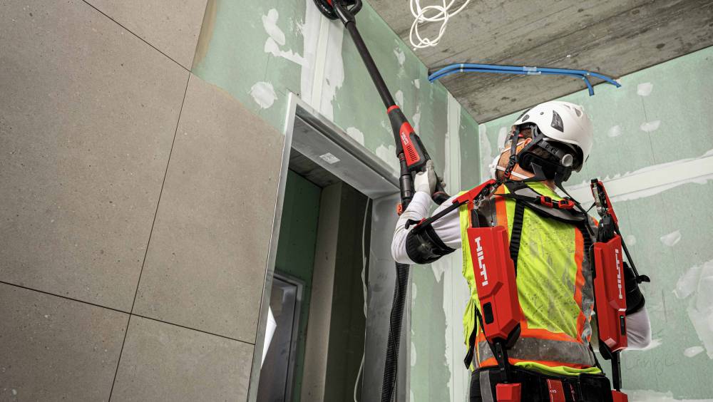 Une diminution de la fréquence ressentie des douleurs avec l'exosquelette Hilti