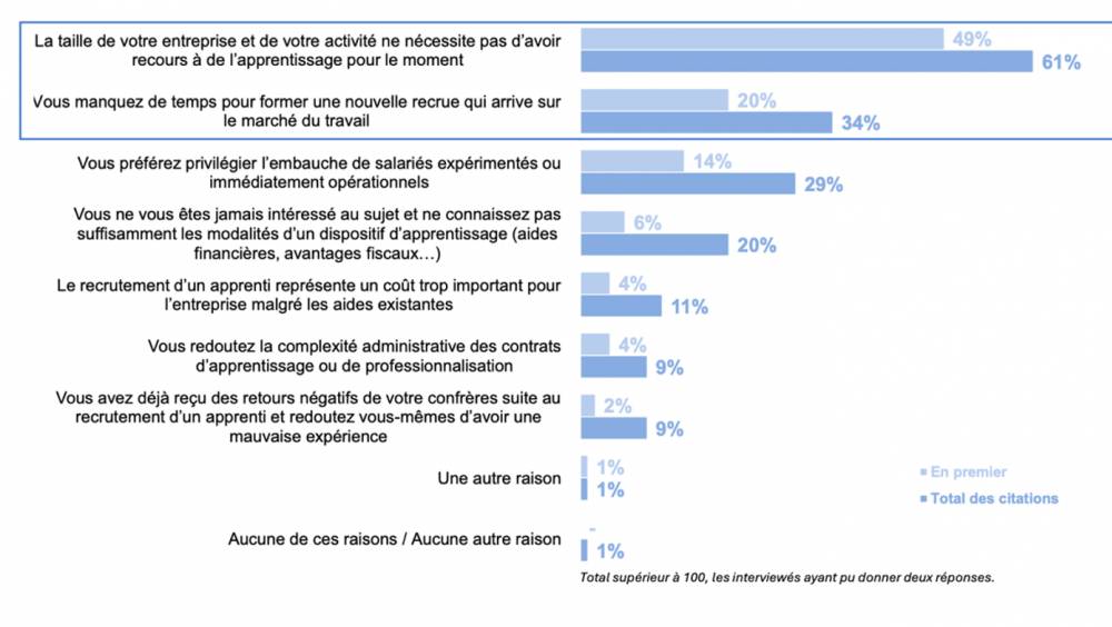 De nombreuses TPE ont recours à l’apprentissage : 82% en revendique un impact positif