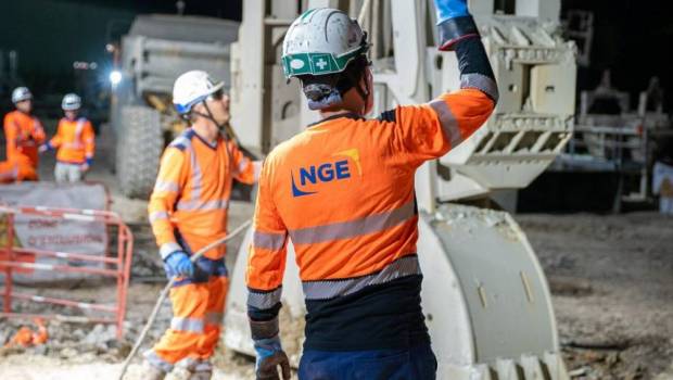 NGE sur le chantier de la trémie de Bénauge à Bordeaux