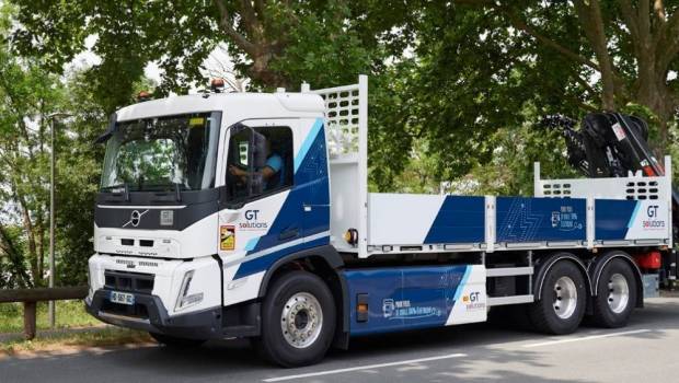 Le camion-grue électrique de GT Solutions présenté dans le Sud-Ouest