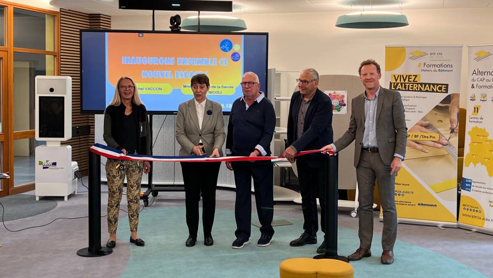 Inauguration de l'espace pédagogique et éducatif  Le Studio  au BTP CFA des Savoie