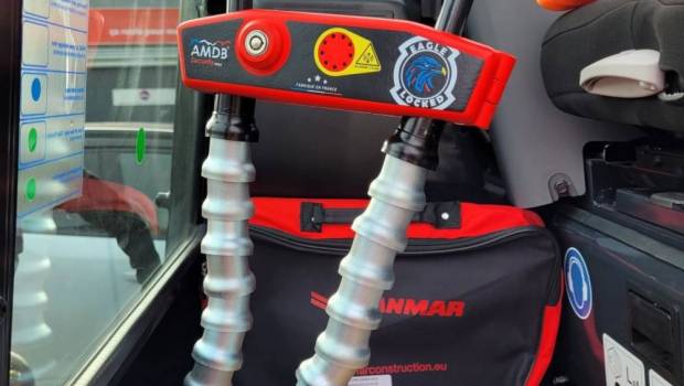 AMDB invente le premier antivol mécanique pour mini-pelles et pelles