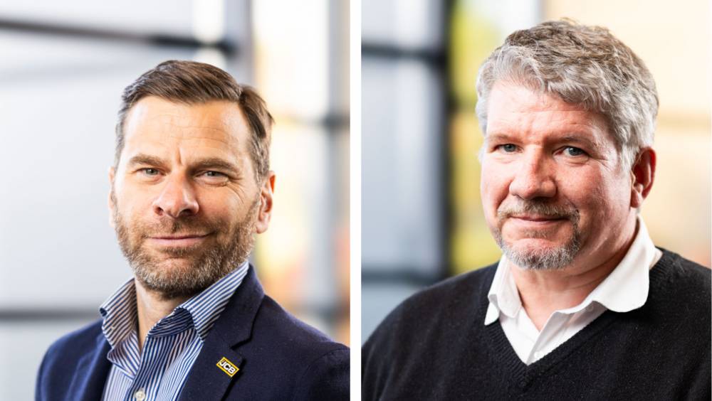 Olivier Giuliani, directeur commercial BTP et Samuel Jazé, directeur du développement Réseau de JCB France