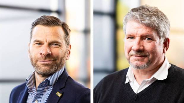 Olivier Giuliani, directeur commercial BTP et Samuel Jazé, directeur du développement Réseau de JCB France