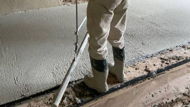 Un nouvelle dalle en béton de chaux pour l'Abbaye de Fontevraud