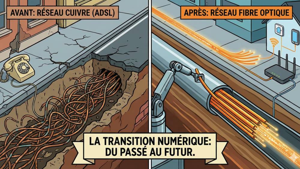 Cuivre vers fibre : une transition technologique majeure