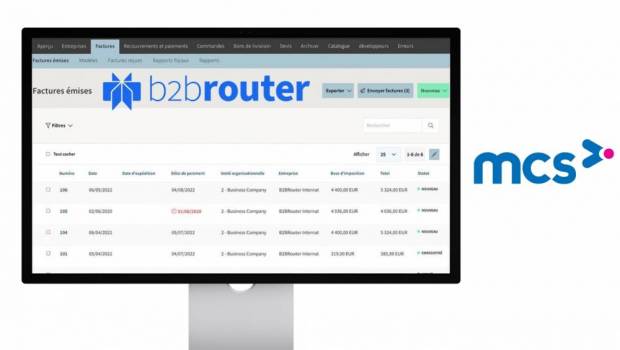 MCS intègre B2BRouter en facturation électronique