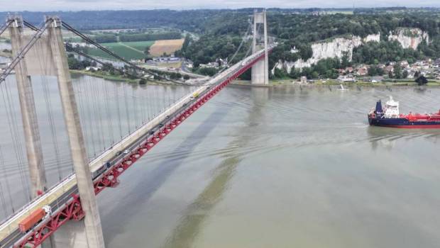 Ævia (groupe Eiffage) aborde la phase finale de la réfection du pont de Tancarville