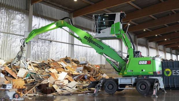 ESG mise sur deux pelles Sennebogen 822 G pour moderniser sa gestion des déchets