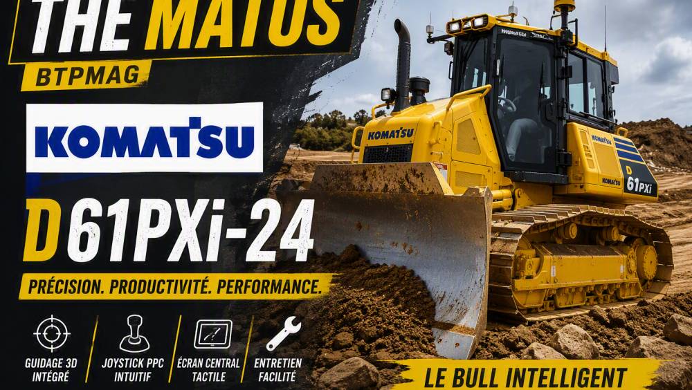 THE MATOS : un bull Komatsu D61PXi est passé dans les mains de François, avec ou sans guidage, c'est un régal pour modeler le paysage