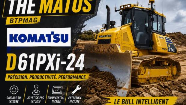 THE MATOS : un bull Komatsu D61PXi est passé dans les mains de François, avec ou sans guidage, c'est un régal pour modeler le paysage